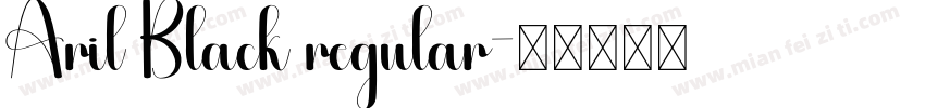 Aril Black regular字体转换